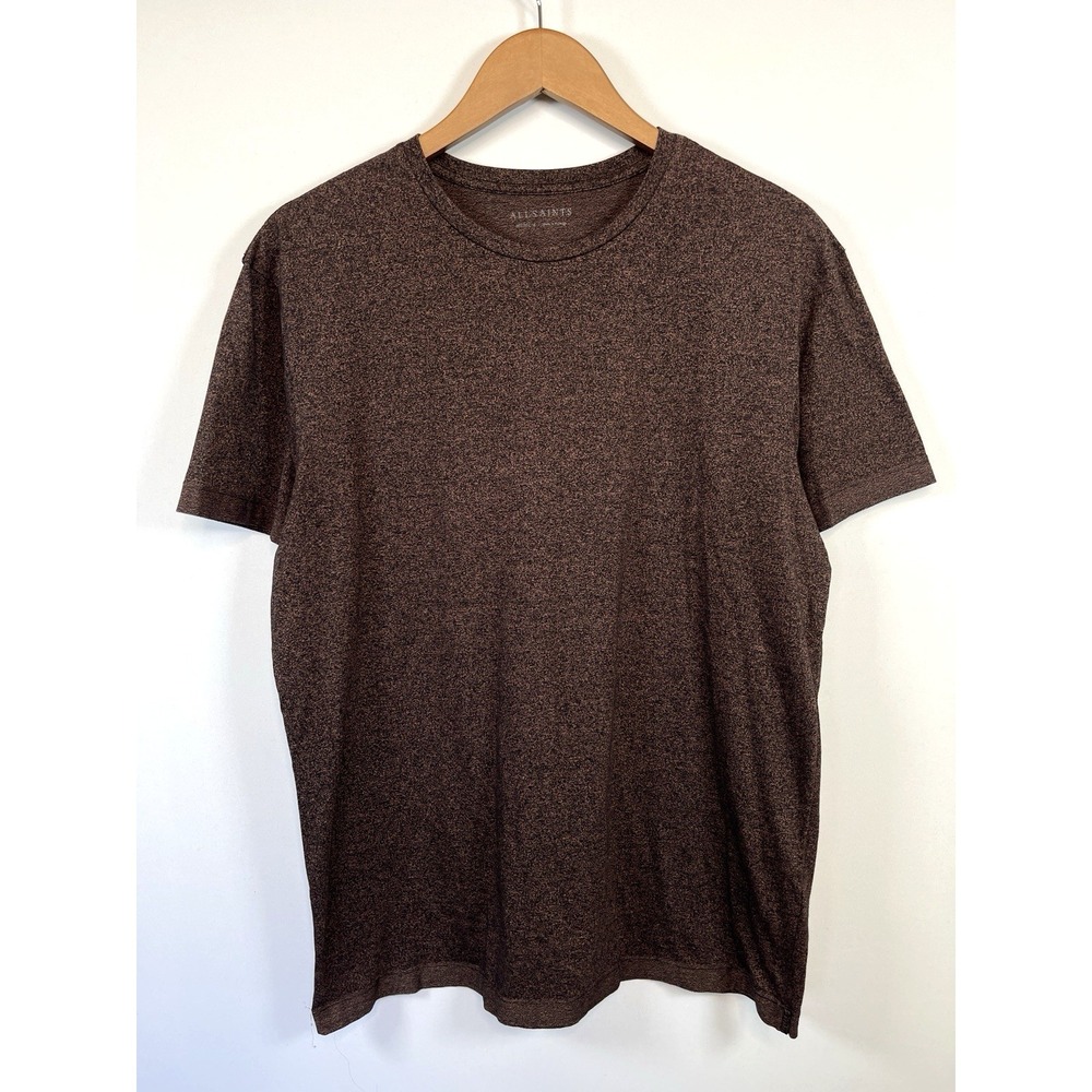All Saints Mens Heathered T‎ Shirt Size Medium Maroon Layering Classic